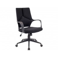 Кресло TRIO BLACK (ткань черная) низкая спинка